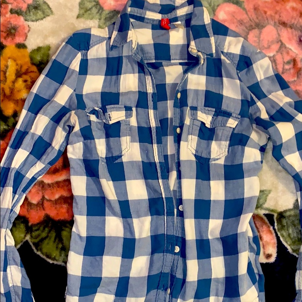 blue flannel.